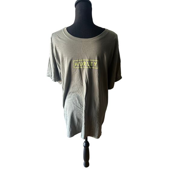 Hurley Olive Green Short-Sleeve Logo T-Shirt – Men’s XL - Picture 1 of 6
